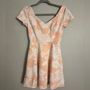 Pink and white dress